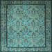 Square Persian Light Blue Traditional Rug, tr1921lblu