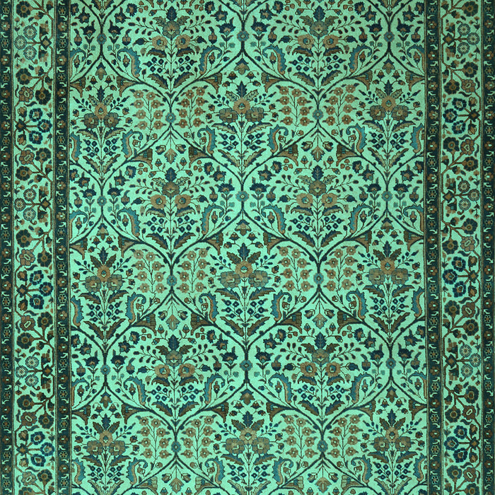 Machine Washable Persian Turquoise Traditional Area Rugs, wshtr1921turq