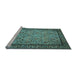 Sideview of Machine Washable Persian Light Blue Traditional Rug, wshtr1921lblu