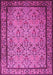 Machine Washable Persian Pink Traditional Rug, wshtr1921pnk