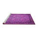 Sideview of Machine Washable Persian Purple Traditional Area Rugs, wshtr1921pur