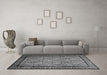 Machine Washable Persian Gray Traditional Rug in a Living Room,, wshtr1921gry