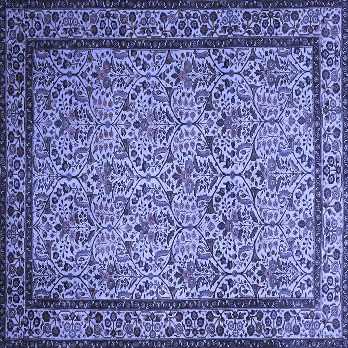 Square Persian Blue Traditional Rug, tr1921blu
