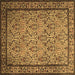 Square Machine Washable Persian Brown Traditional Rug, wshtr1921brn