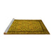 Sideview of Machine Washable Persian Yellow Traditional Rug, wshtr1921yw