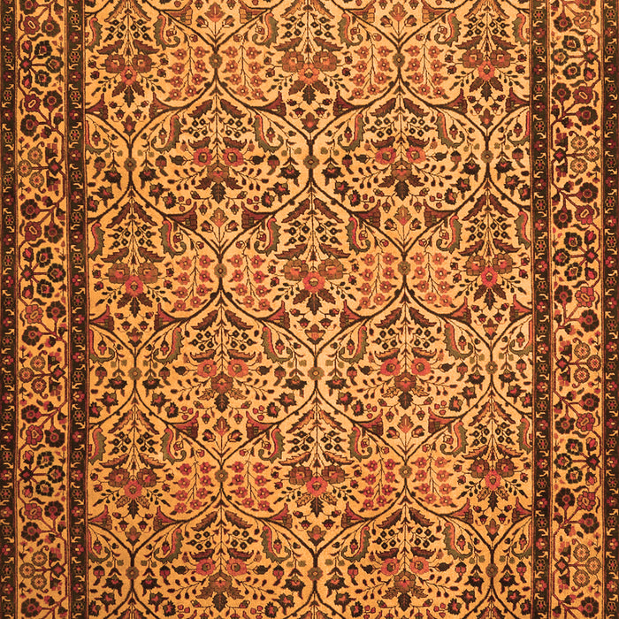 Serging Thickness of Machine Washable Persian Orange Traditional Area Rugs, wshtr1921org
