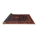 Sideview of Traditional Chestnut Brown Persian Rug, tr1922