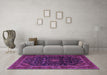 Machine Washable Persian Purple Traditional Area Rugs in a Living Room, wshtr1922pur