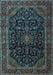 Machine Washable Persian Light Blue Traditional Rug, wshtr1922lblu