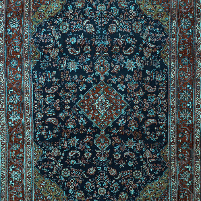 Machine Washable Persian Light Blue Traditional Rug, wshtr1922lblu