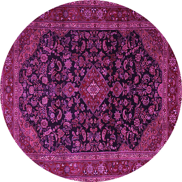 Round Persian Pink Traditional Rug, tr1922pnk