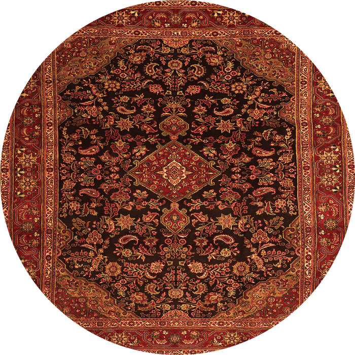 Machine Washable Persian Orange Traditional Area Rugs, wshtr1922org