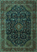 Machine Washable Persian Turquoise Traditional Area Rugs, wshtr1922turq