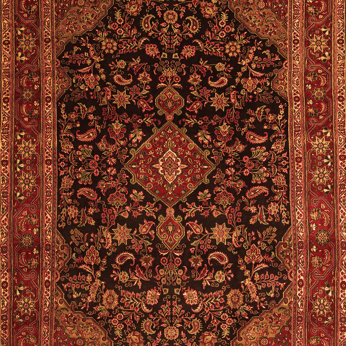 Serging Thickness of Machine Washable Persian Orange Traditional Area Rugs, wshtr1922org