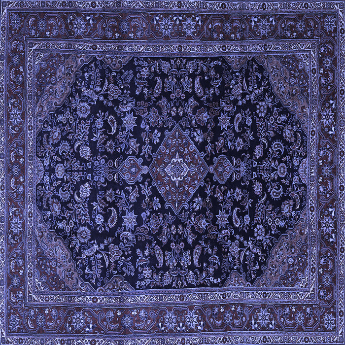 Square Persian Blue Traditional Rug, tr1922blu