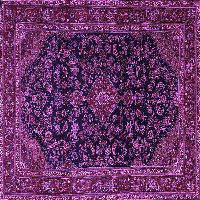 Square Persian Purple Traditional Rug, tr1922pur