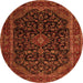 Square Persian Orange Traditional Rug, tr1922org