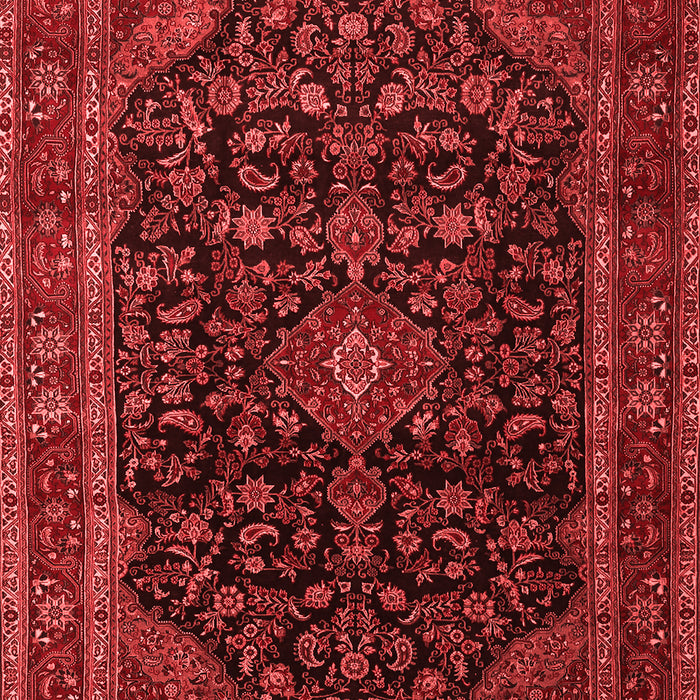 Machine Washable Persian Red Traditional Rug, wshtr1922red