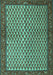 Machine Washable Persian Turquoise Traditional Area Rugs, wshtr1923turq