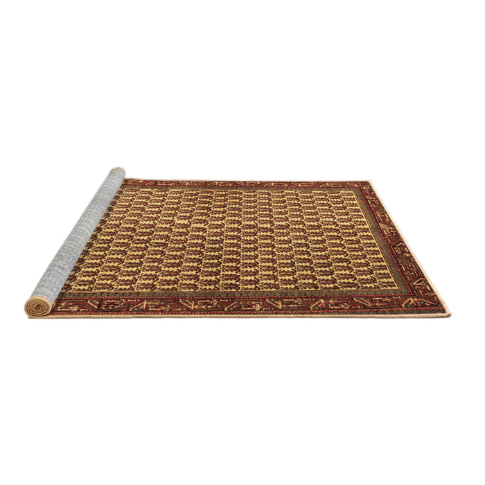 Sideview of Machine Washable Persian Brown Traditional Rug, wshtr1923brn