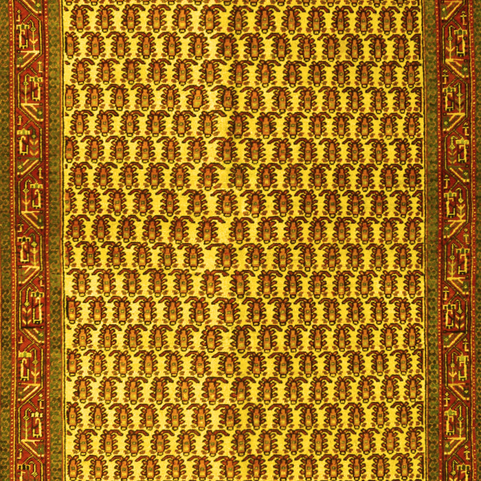 Machine Washable Persian Yellow Traditional Rug, wshtr1923yw