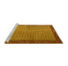 Sideview of Machine Washable Persian Yellow Traditional Rug, wshtr1923yw