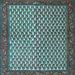 Square Machine Washable Persian Light Blue Traditional Rug, wshtr1923lblu