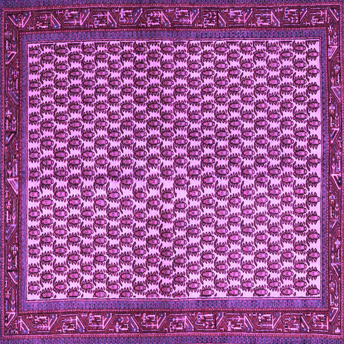 Square Persian Purple Traditional Rug, tr1923pur