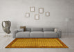 Machine Washable Persian Yellow Traditional Rug in a Living Room, wshtr1923yw