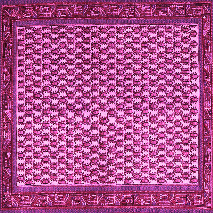 Square Persian Pink Traditional Rug, tr1923pnk