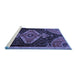 Sideview of Machine Washable Persian Blue Traditional Rug, wshtr1924blu