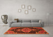 Machine Washable Persian Orange Traditional Area Rugs in a Living Room, wshtr1924org