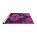 Sideview of Machine Washable Persian Purple Traditional Area Rugs, wshtr1924pur