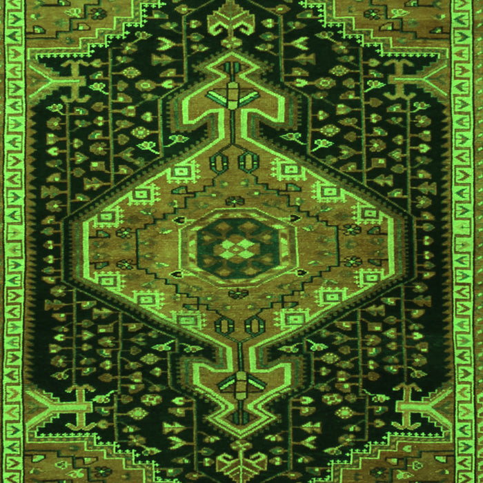 Serging Thickness of Machine Washable Persian Green Traditional Area Rugs, wshtr1924grn