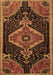 Machine Washable Persian Brown Traditional Rug, wshtr1924brn