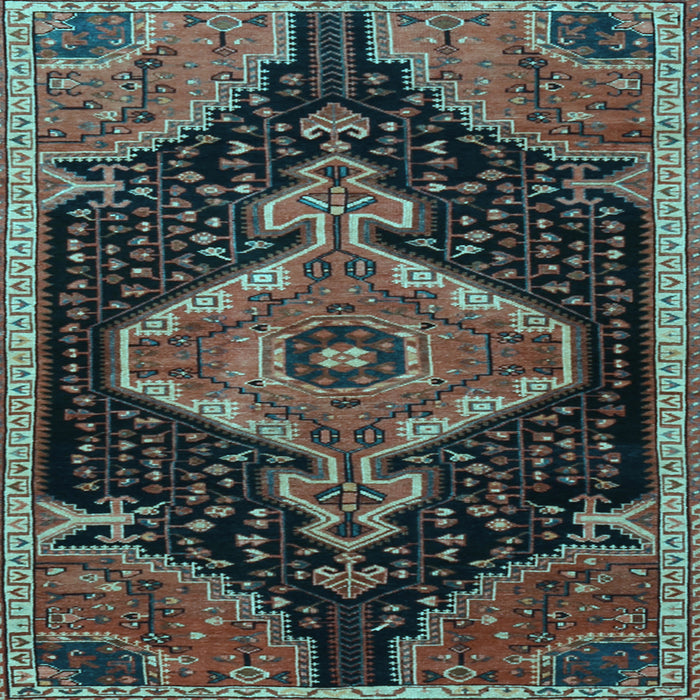 Square Machine Washable Persian Light Blue Traditional Rug, wshtr1924lblu
