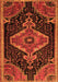 Serging Thickness of Machine Washable Persian Orange Traditional Area Rugs, wshtr1924org