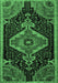 Machine Washable Persian Emerald Green Traditional Area Rugs, wshtr1924emgrn