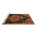 Sideview of Machine Washable Persian Brown Traditional Rug, wshtr1924brn