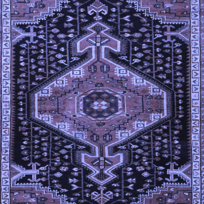 Machine Washable Persian Blue Traditional Rug, wshtr1924blu