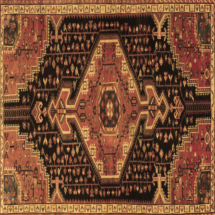 Square Machine Washable Persian Brown Traditional Rug, wshtr1924brn