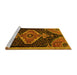 Sideview of Machine Washable Persian Yellow Traditional Rug, wshtr1924yw