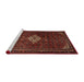 Sideview of Machine Washable Traditional Chestnut Brown Rug, wshtr1925