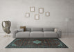 Machine Washable Persian Light Blue Traditional Rug in a Living Room, wshtr1925lblu