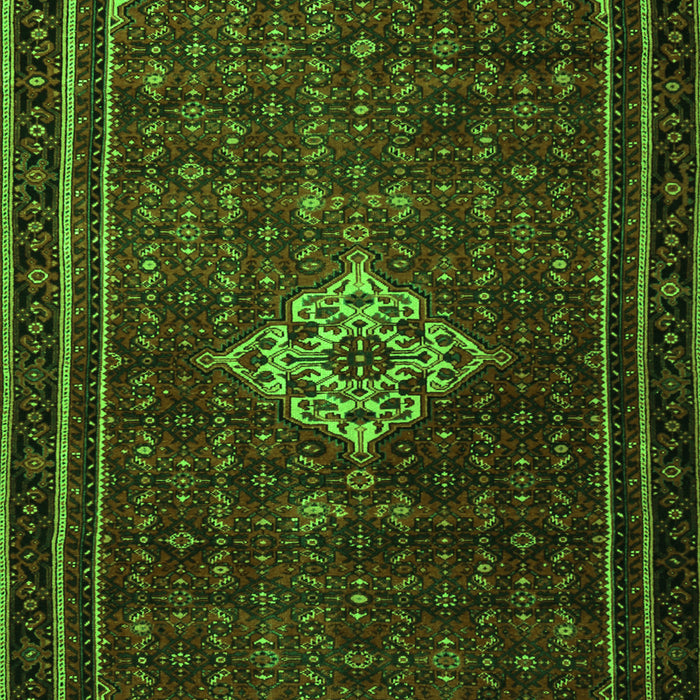 Serging Thickness of Machine Washable Persian Green Traditional Area Rugs, wshtr1925grn