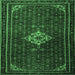 Square Persian Emerald Green Traditional Rug, tr1925emgrn