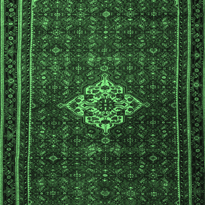 Machine Washable Persian Emerald Green Traditional Area Rugs, wshtr1925emgrn
