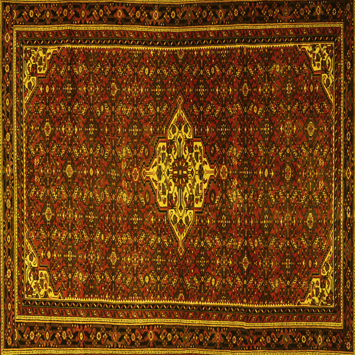 Square Persian Yellow Traditional Rug, tr1925yw