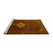 Sideview of Machine Washable Persian Yellow Traditional Rug, wshtr1925yw