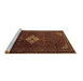 Sideview of Machine Washable Persian Brown Traditional Rug, wshtr1925brn